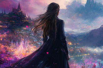 design artistic poetry book cover, fantasy, horror, novel