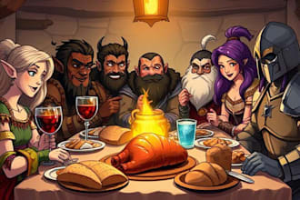 draw your dnd character, party, or oc