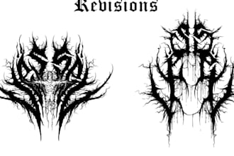 make death metal, slam, and brutal logo for you