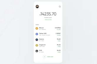 develop secure crypto wallet app for android and ios, blockchain wallet app