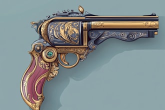 do  high quality weapon concept art for gaming and more