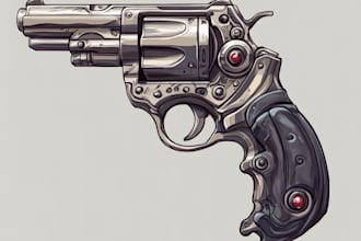 do a 3d weapon illustration for gaming