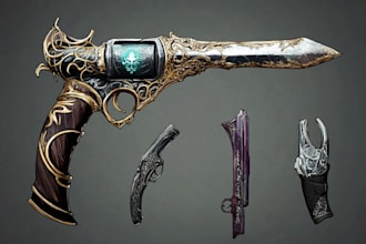 design unique weapons illustrations