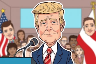 draw a political caricature and cartoon art