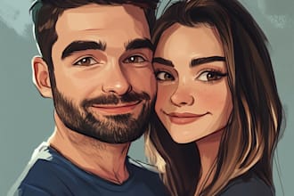 draw realistic personalized cartoon of you