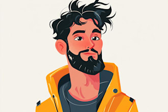 draw a character in vector illustration