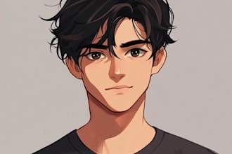 draw chibi anime art and character design for your persona