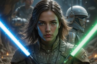 draw  star wars, game character or sci fi game character art