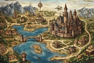 so illustrate medieval fantasy and sci fi maps