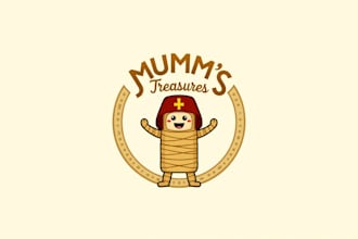 do awesome mummy mascot logo design with business