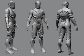 sculpt and model high quality 3d toys, 3d armor, 3d weapon, 3d ball joint