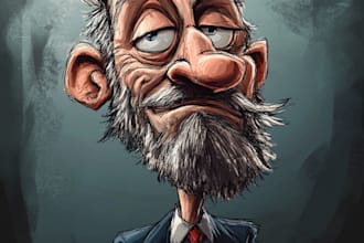 draw profesional funny political or social cartoons