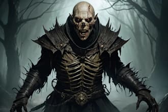 draw fantasy horror and fantasy horror character