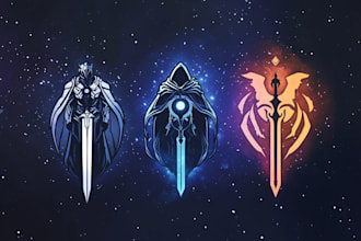 make a custom dnd, fantasy, sci fi, rpg game logo