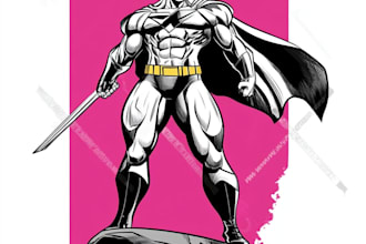 design superhero character design concept art for your comic