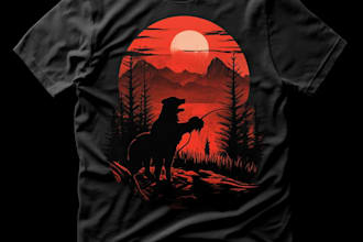 do hunting, fishing and camping t shirt design for you