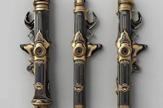 do 3d model objects, props and weapons