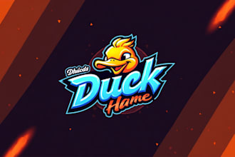 do smile duck head esport mascot logo design