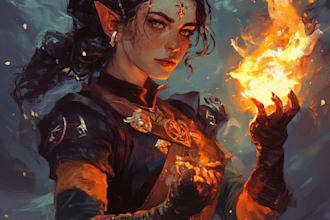 create a dnd character art and dnd character art