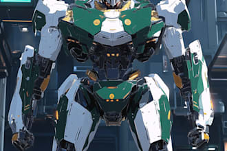 draw awesome gundam, mecha, robot fanart for you
