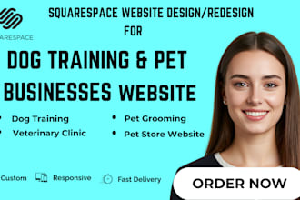 build a stunning squarespace website for dog trainers or pet businesses