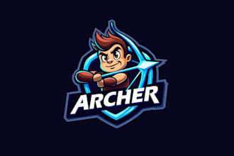 do awesome archer esport mascot logo design