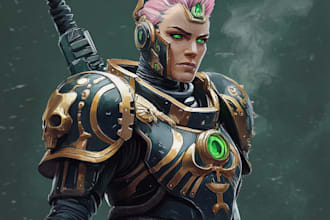 create your favorite warhammer 40k character art