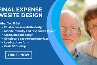 design a final expense insurance burial insurance and funeral insurance website