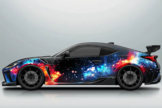 make a car wrap design and vehicle wrap design