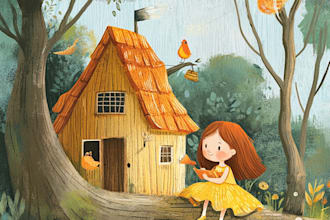 draw picture book and children story book illustration