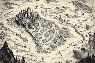 draw a professional fantasy map for you