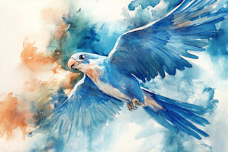 create unique watercolor hand drawn icons and illustrations