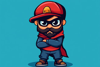 design stunning cartoon character mascot logo
