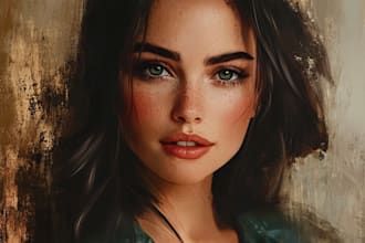 draw digital oil painting based on your photo