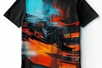 design modern abstract art for your clothing brand, t shirt