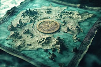 draw a map of your fantasy map illustration