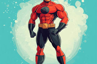 design your favorite superhero character and comic