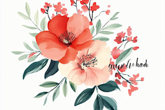 do watercolor boho botanical signature feminine and floral logo