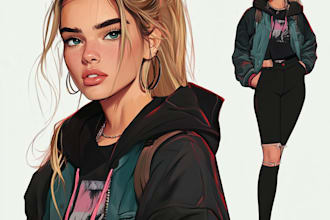 draw semi realistic portrait illustration