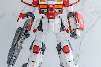 do illustrate mecha vector art for your brand
