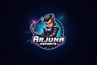 do awesome arjuna archer esport mascot logo design