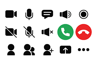 design modern custom icons for apps and websites