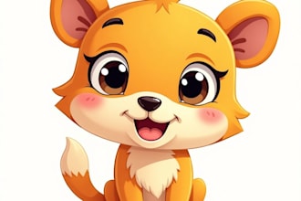 create illustration vector graphic cartoon character