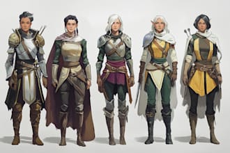 draw a dnd character art and dnd character art