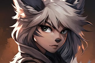 draw a good headshot icon for your furry character