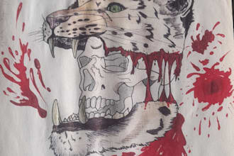 hand drawn chicano or street style tattoo illustrations