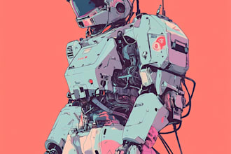 draw high quality robot, mecha concepts