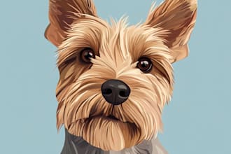 draw disney pets portrait illustration in disney style