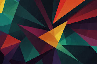 create abstract geometric digital art