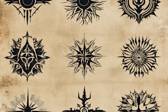 design medieval fantasy sigils